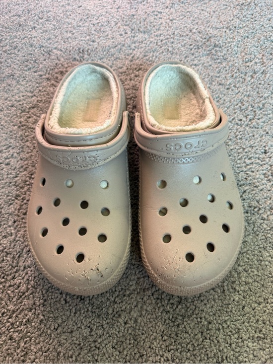 CROCS Other - Crocs Plush-Lined Clogs - Light Tan